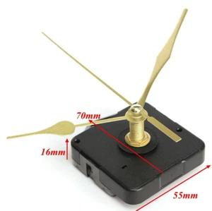 Mute Silent Movement Spindle Hands Wall Quartz Clock Movement Mechanism 16/22mm= - Imagen 1 de 3