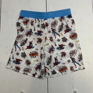 Disney Marvel Spiderman Boys White Pajama Shorts Size 9/10 - Picture 1 of 5