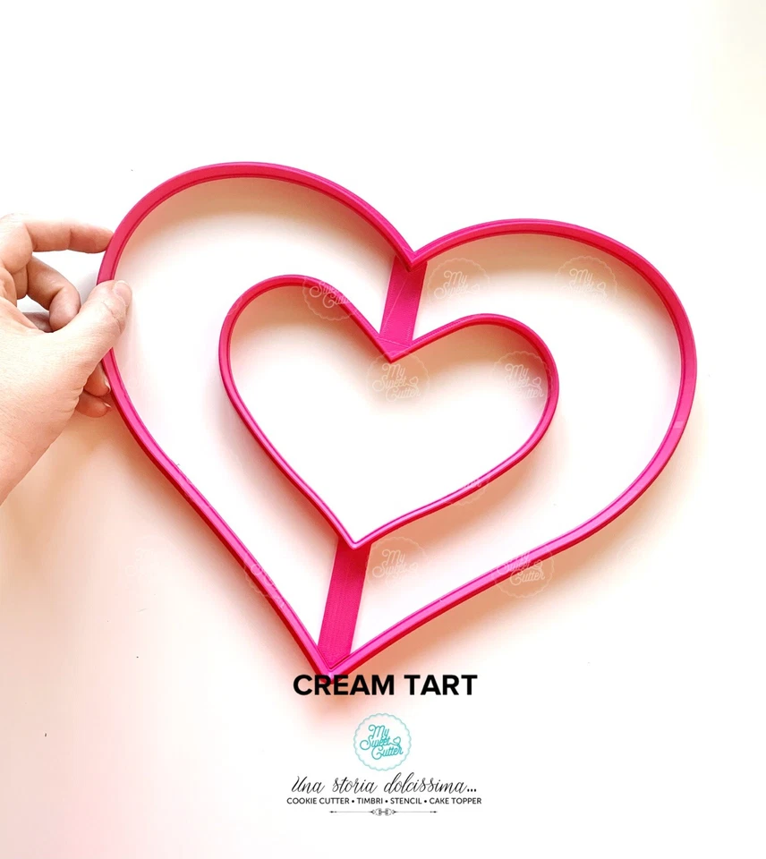 Cream Tart Stampo Cuore San Valentino Cookie Cutter Formine Biscotti 28x23cm - Immagine 1 di 1