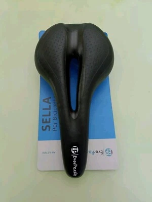 Sella Bicicletta sport  sellino Bici da Corsa MTB E-Bike Anti Prostata Nera bike - Bild 1 von 3