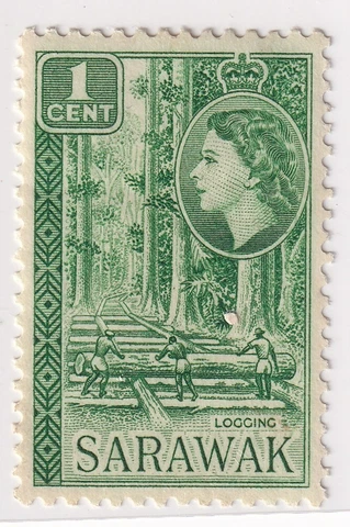 GB - Sarawak Stamps - 1955's - 1 cent - MLH Cover