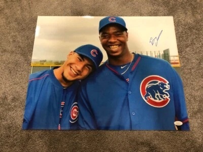 Eloy Jimenez Signed 16 x 20 Photo (w/ Gleyber Torres) JSA Authentic - Image 1 of 4