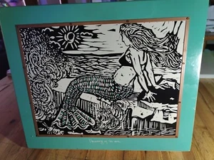 Mermaid Wood Cut (Look) Picture, Stands 2 In Out From Wall - Picture 1 of 13