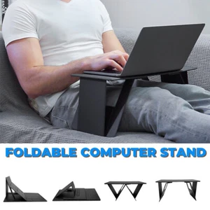 Foldable Portable Laptop Stand Adjustable Notebook Tablet Holder Computer Desk - Picture 1 of 15