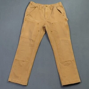Carhartt Pants Men's 35x30 Brown Double Knee Relaxed Fit Duck Canvas 10098-211 - Picture 1 of 12