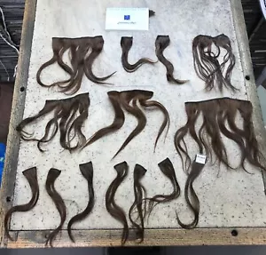 Vintage 1994 Luxurious Hair Extensions 100% Real Hair - Halloween Cosplay Brown - Picture 1 of 15