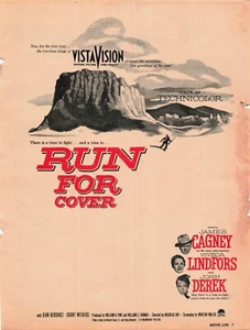 1955 VTG Print Ad Movie Run for Cover VistaVision James Cagney Color Viveca - Picture 1 of 1