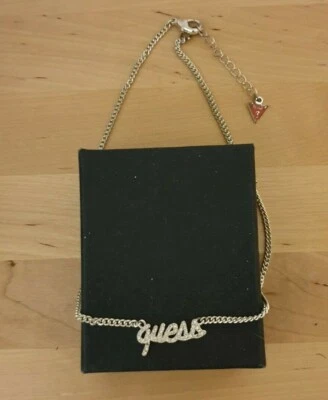 Collana Girocollo Guess con scritta ricoperta da strass Gioielli Accessori Donna - Immagine 1 di 4
