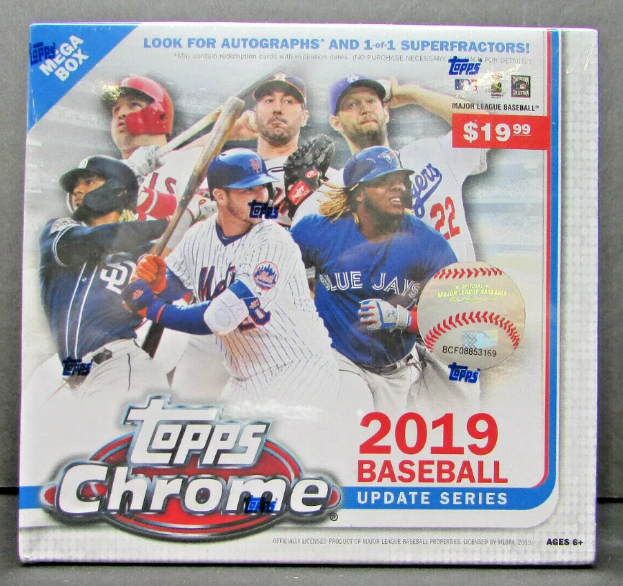 2019 Topps Chrome Update Series Mega Box Factory Sealed Box 28 cards NIB - Image 1 of 1