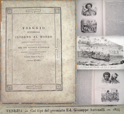 1844 Viaggio Al Mondo Dumont d'Urville~ Engravings ~ TONGA ~ Viti Islands ~ FIJI - Image 1 of 4