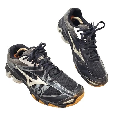 Mizuno Wave Bolt 5 Womens Size 10 Volleyball Shoes Sneakers Black And Silver  - Image 1 of 4