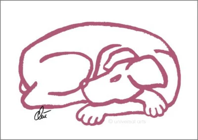 JACQUELINE DITT -  Dog-Rose A3 sign.ltd.Original Druck Grafik Hund - Bild 1 von 2