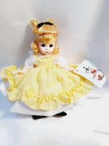 Vintage Madam Alexander-kins kleine Damen 8" Amy blond gelb kariert Kleid Etikett - Bild 1 von 10