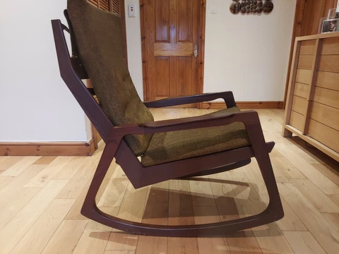 Borge Mogensen Mid-Century Retro stylish Teak Rocking chair Danish Cover