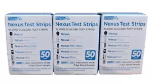 3 x 50 GlucoRx Nexus Blood Glucose Diabetic Test Strips Use By 13.03.26 Freepost - Picture 1 of 4
