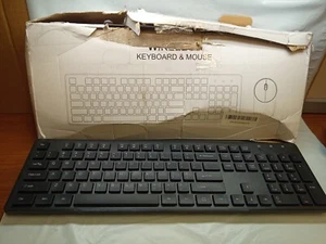 *NA CZĘŚCI BEZ MYSZY / KLUCZA SPRZĘTOWEGO * 2,4 GHz WisFox Wireless Keyboard Ultra Slim Keyboard - Zdjęcie 1 z 10