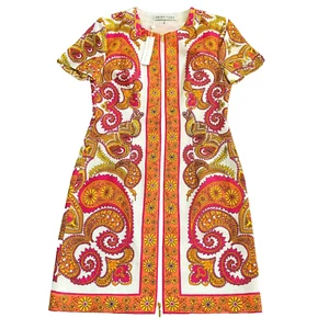NWT Trina Turk Arboretum Zip Front Shift Sheath Dress sz 2 Floral Paisley Mod - Picture 1 of 10