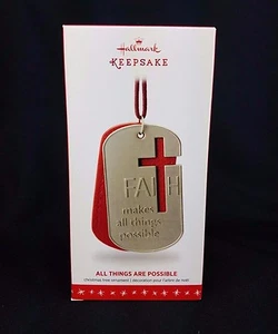 All Things Are Possible Faith Hallmark Keepsake 2016 ornamento cristiano - Imagen 1 de 2
