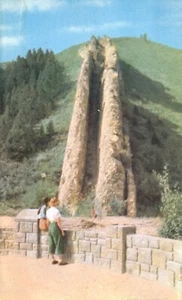 Devils Slide near Odgen Utah seen from Weber Canyon Highway 1952 Postcard - Picture 1 of 2