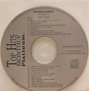 GEORGE STRAIT 10 TOP HITS MONATLICH KARAOKE CDG SELTEN LOT SC - Bild 1 von 1