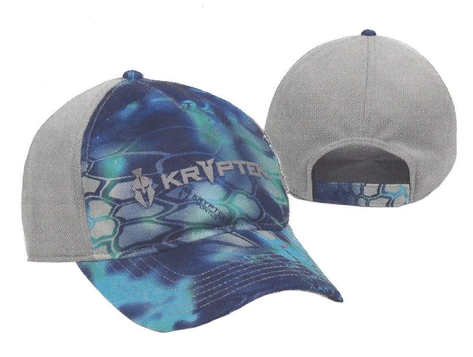 Kryptek Pontus Camo MESH Back w/ 2 Logos Tactical Shooting Hunting Hat - Image 1 of 3