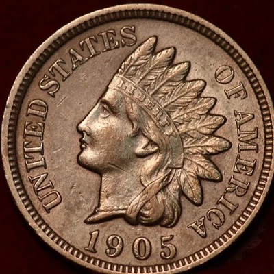 Uncirculated Red 1905 Philadelphia Mint Indian Head Cent - Image 1 of 2