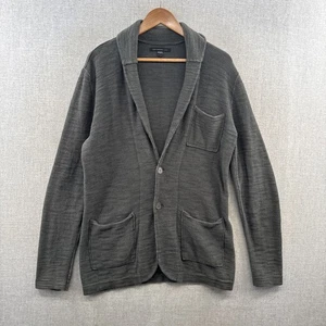 Cárdigan Suéter John Varvatos Chal Para Hombre Mediano Relajado Gris Tejido Bolsillos Adulto - Imagen 1 de 15