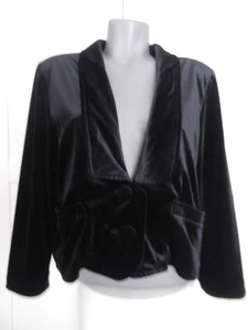 Samt Blazer Jacke Schwarz - Bild 1 von 24