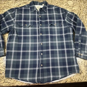 Herren Red Head Flanell Jacke Fleecefutter Sherpa Hemd grün blau kariert Gr. L - Bild 1 von 7