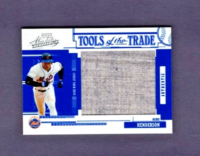2005 PLAYOFF ABSOLUTE TOOLS TRADE JUMBO JERSEY #168 RICKEY HENDERSON METS #25/50 - Image 1 of 2