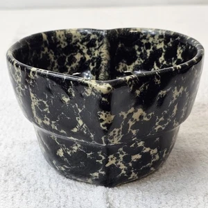 Bennington Pottery Vermont Black Agate Heart Baker Bowl - Picture 1 of 6