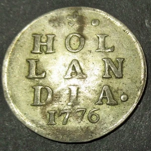 Magic Key Date 1776 Date of Independence! Colonial New York Silver Lion Dime Hol - Picture 1 of 4