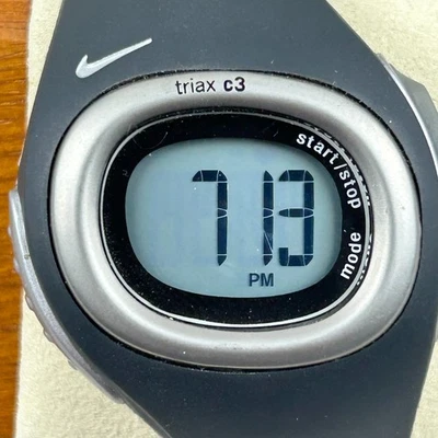 Nike Triax C3 Watch Mens 42mm Black Digital Chronograph SM0013 New Battery - Image 1 of 4