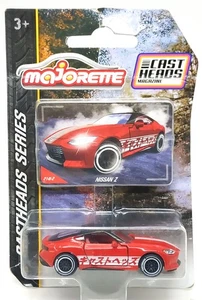 Majorette Nissan Z 400 Castheads Red 1:58 3" Package with Card - Damage 001 - Picture 1 of 6