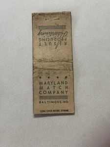 Maryland Match Company Baltimore Maryland Streichholzheftchenhülle 580 - Bild 1 von 1