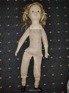100 Jahre Alte Puppe Sammlungsauflösung Vintage Puppe Keramik Porzellan - Bild 1 von 2