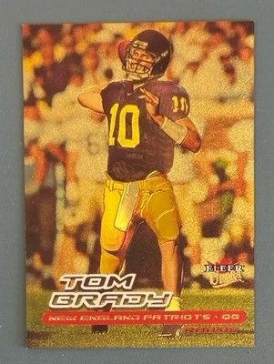 Tarjeta de novato Fleer Ultra Polychrome Gold Refractor Tom Brady Patriots 2000 - Como nueva Foto 1 de 2