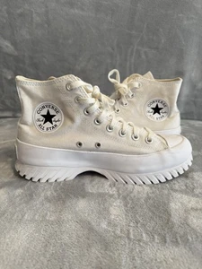 Converse Chuck Taylor All Star Womens 9.5 Hi Lugged High Top Shoes White A00871C - Picture 1 of 11