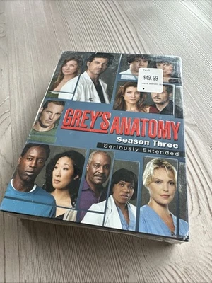 Grey's Anatomy: Season 3 (DVD, 2007, Seriously Extended Brand New Sealed) - Image 1 of 3