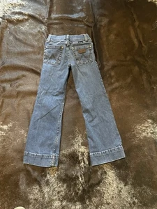 Wrangler Girls Western Cowgirl Rodeo Jeans Size 7 Slim Denim Trousers - Picture 1 of 4