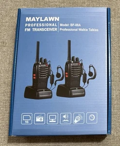NEW Two-Way Radio Professional FM Transceiver, Rechargeable Walkie Talkies NIB - Picture 1 of 3