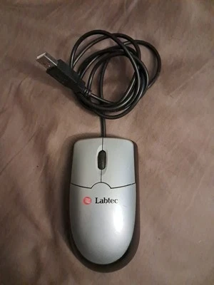 Labtec Mouse USB Connector, Scroll Wheel, Black and Silver USED - Image 1 of 4