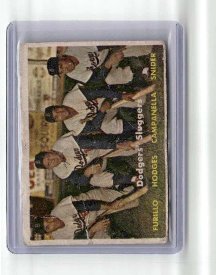1957 Topps #400 Dodgers Sluggers EX+ a casi nuevo Foto 1 de 2