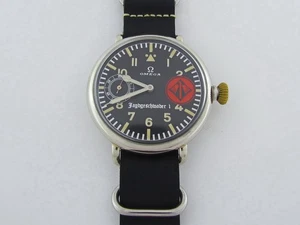 Omega Laco Aviator 1 Escuadrón de Caza Luftwaffe Piloto Segunda Guerra Mundial Reloj Suizo Hombre De Colección - Imagen 1 de 16