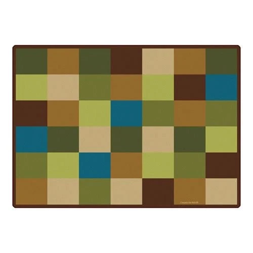 41700 Nature Blocks Seating Rug 5ft 10in x 8ft 4in Rectangle Brown - Image 1 of 1