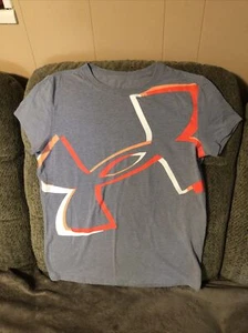 Under Armour The Classic Tee Shirt Men's Medium Short Sleeve Poly Blend Big Logo - Picture 1 of 3