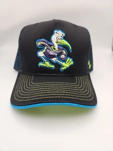 Zephyr NCAA Miami Hurricanes “Neon" Structured Curved Bill Adjustable Hat SAMPLE - Picture 1 of 9
