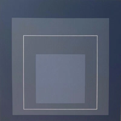 Josef Albers: Hommage zu den Quadratisch -Orig. Farbsiebdruck  1968 - beidseitig - Bild 1 von 3