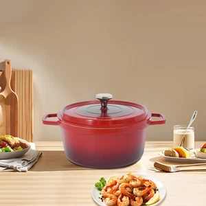 Stew Pot with Lid Ceramic Stew Pot for Braising, Stews, Roasting Red 4L/1.06gal - Picture 1 of 20