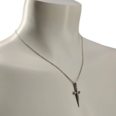 Collar Colgante Daga Latón Chapado 18.5-20.5" Cadena Joyería de Moda Foto 1 de 4